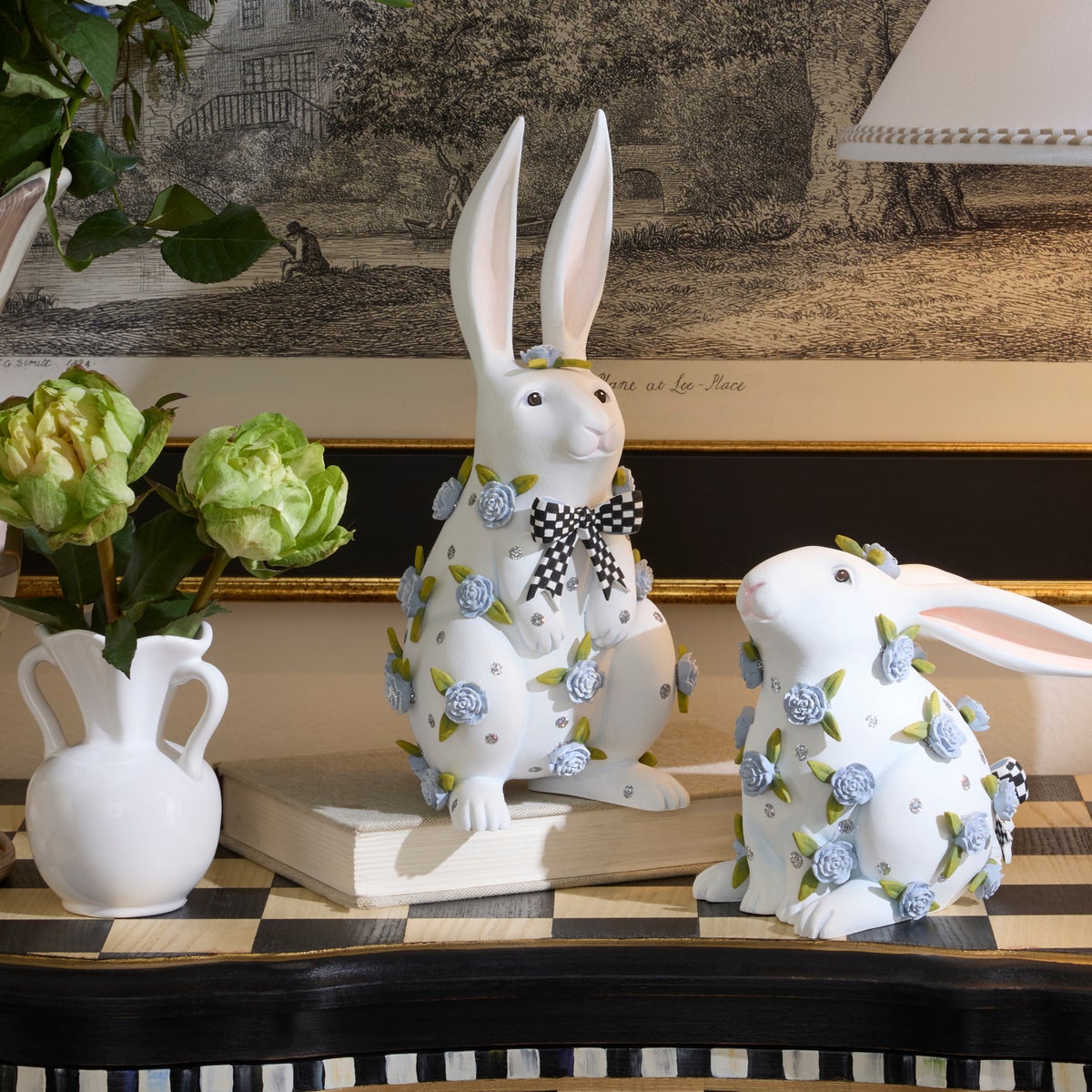 Patience Brewster Periwinkle Peony Standing Rabbit - Image 4