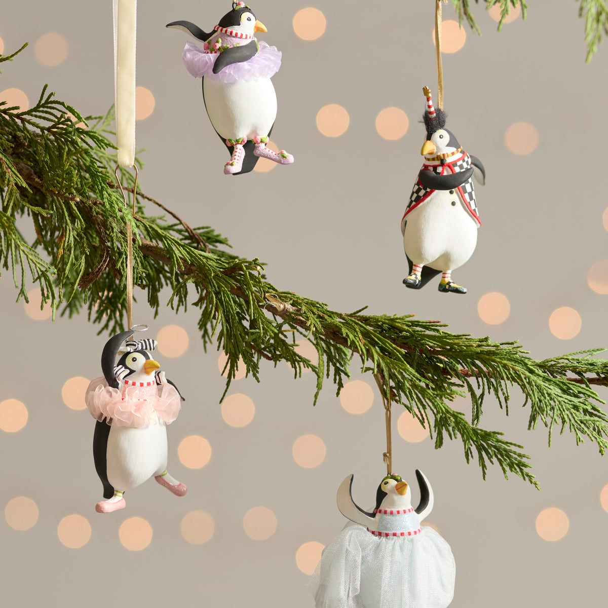 Patience Brewster Penguins En Pointe Mini Ornaments, Set of 4 - Image 2