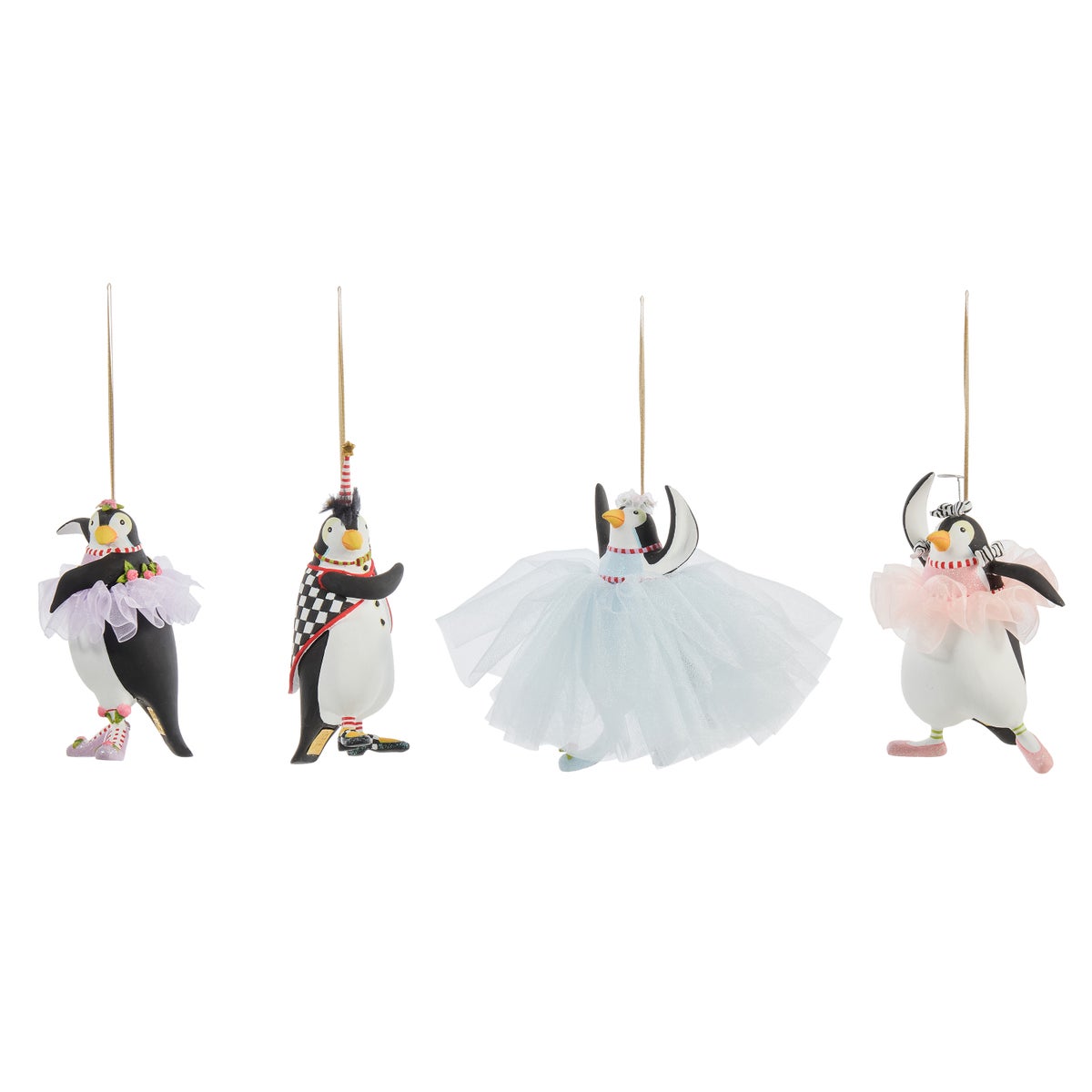 Patience Brewster Penguins En Pointe Ornaments, Set of 4 - Image 3