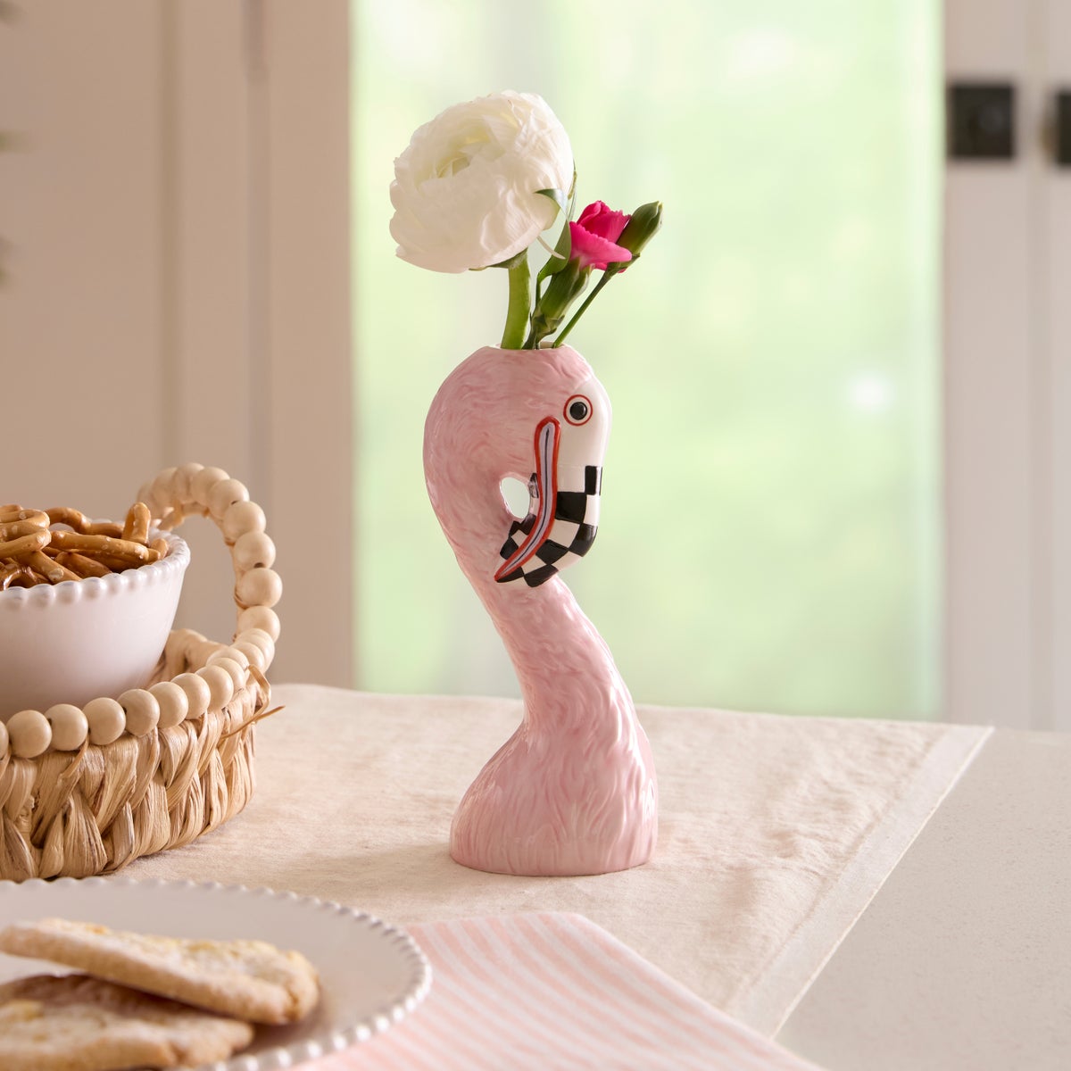 Patience Brewster Flamingo Ceramic Bud Vase - Image 2