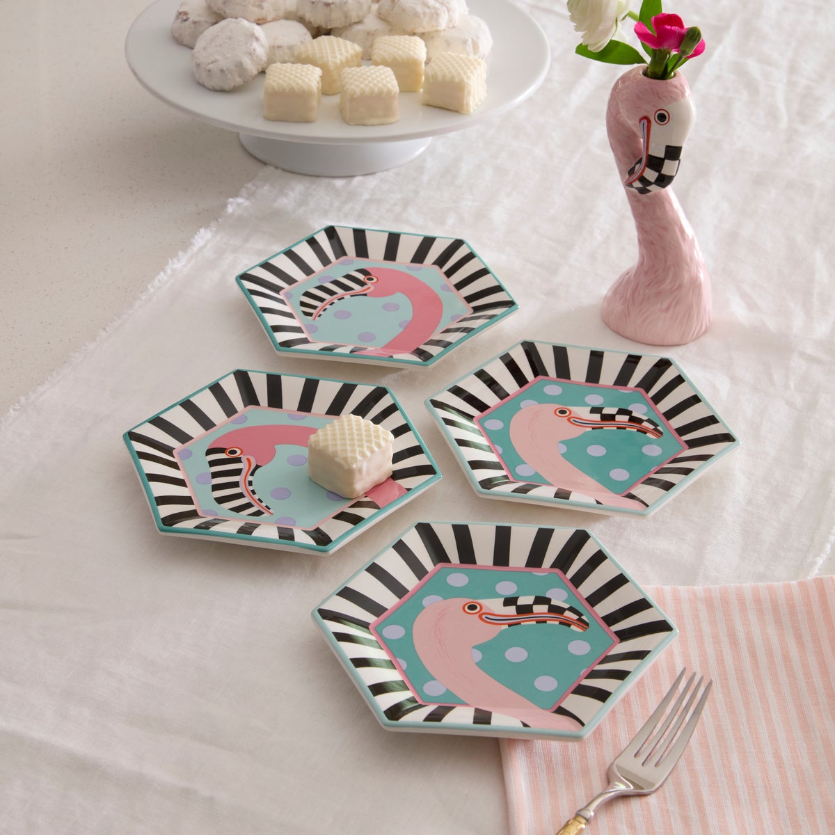 Patience Brewster Flamingo Dessert Plates, Set of 4 - Image 2