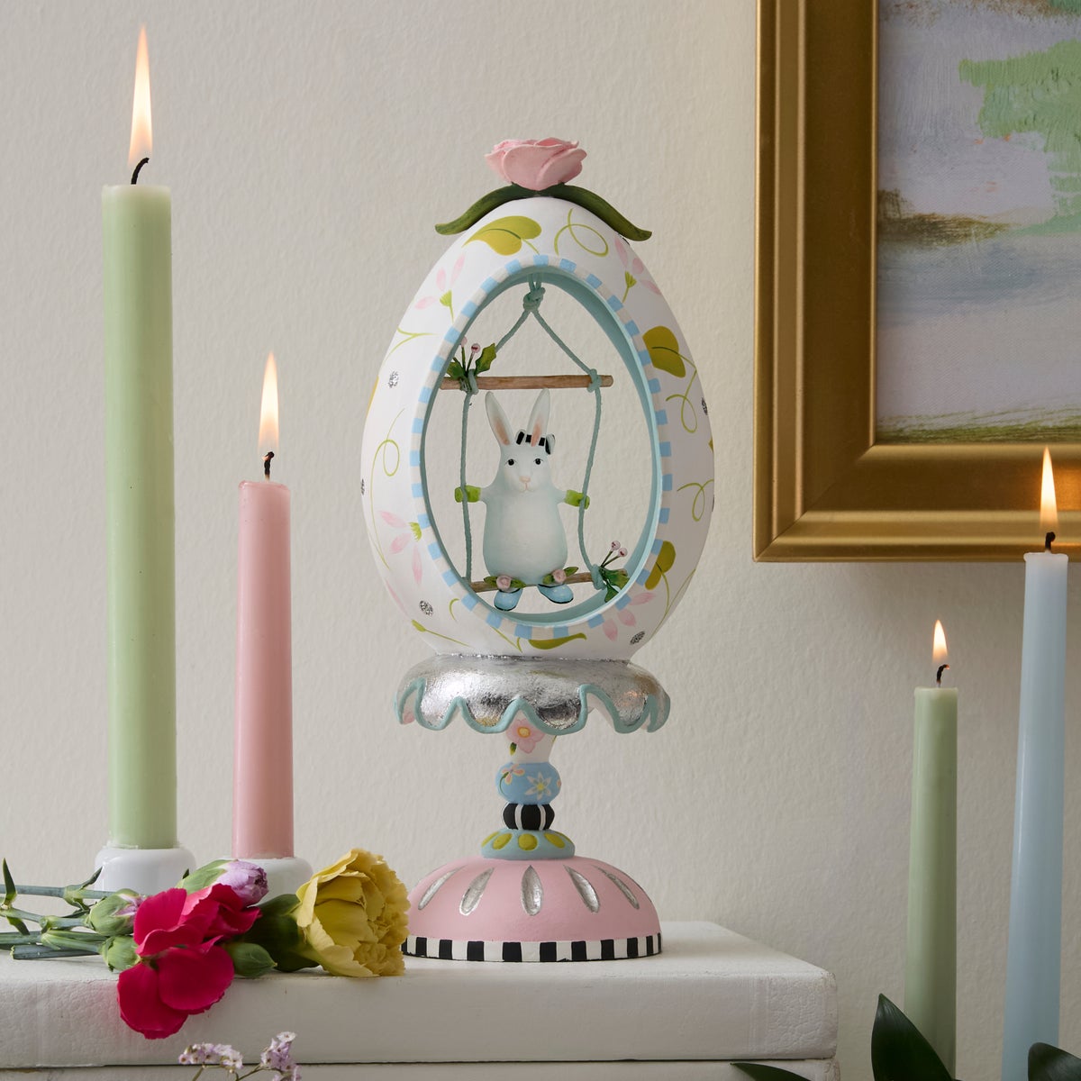 Patience Brewster Rabbit Pedestal Egg - Image 2