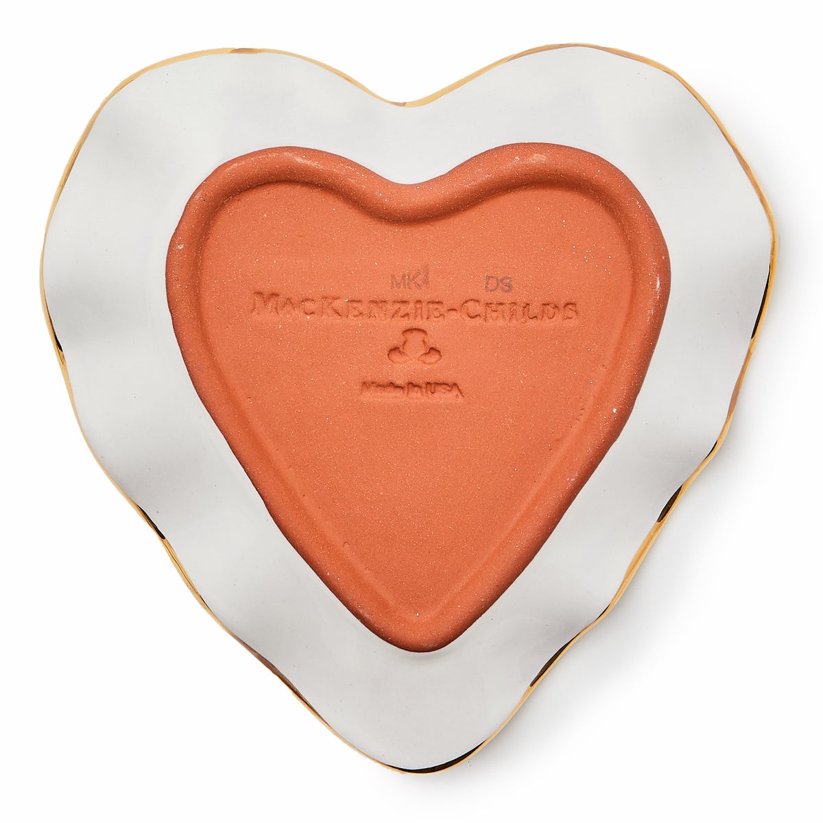 Sterling Check Fluted Heart Plate - Image 5