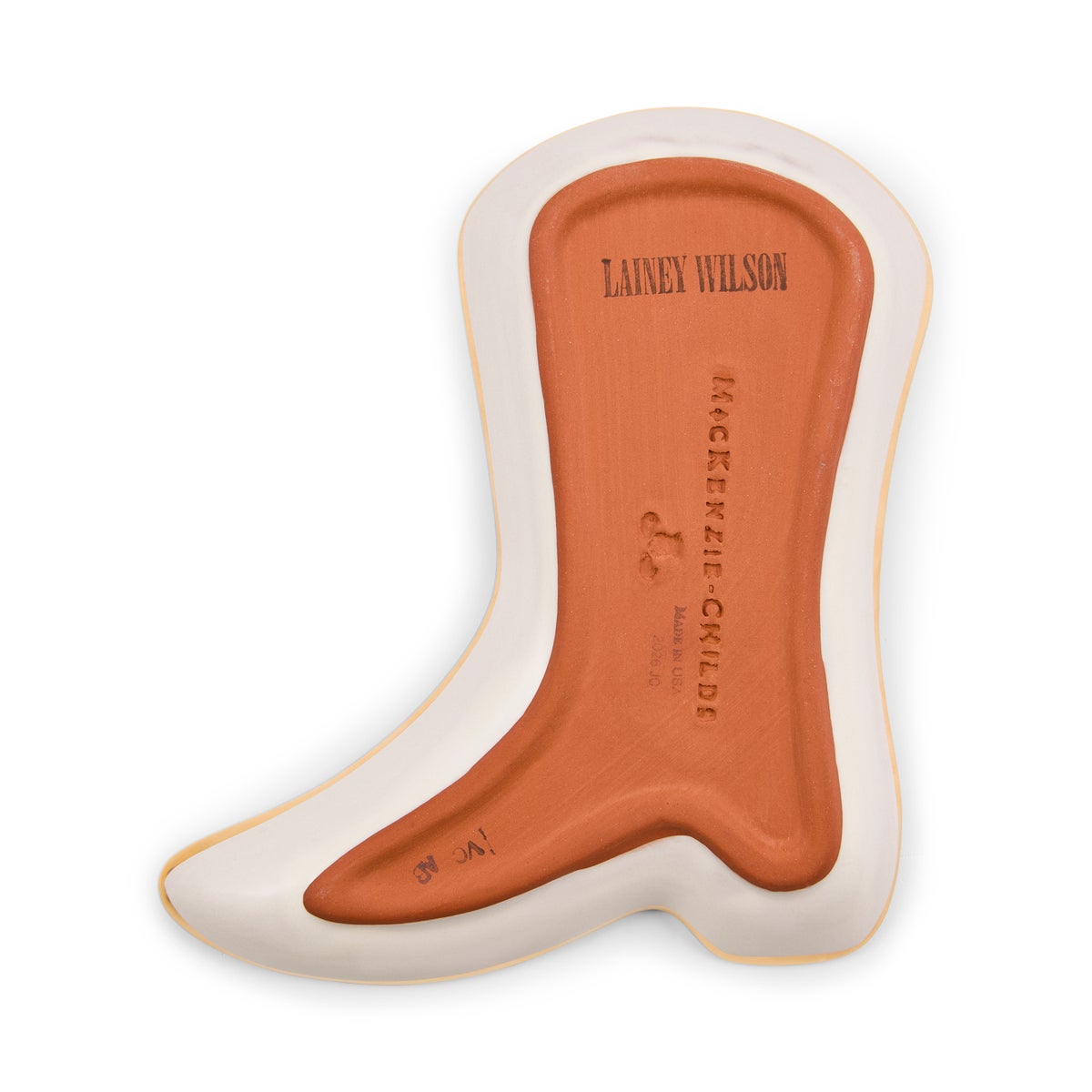 Lainey Wilson Rosy Check Cowgirl Boot Dish - Image 4