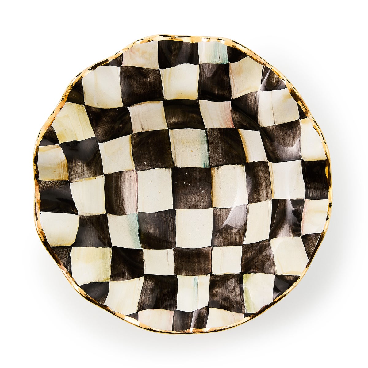 Courtly Check Ceramic Fluted Breakfast Bowl - Image 3