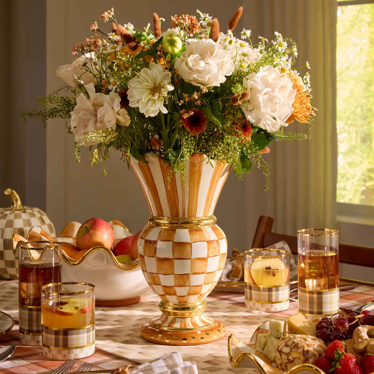 Ginger Check Ceramic Great Vase - Image 2