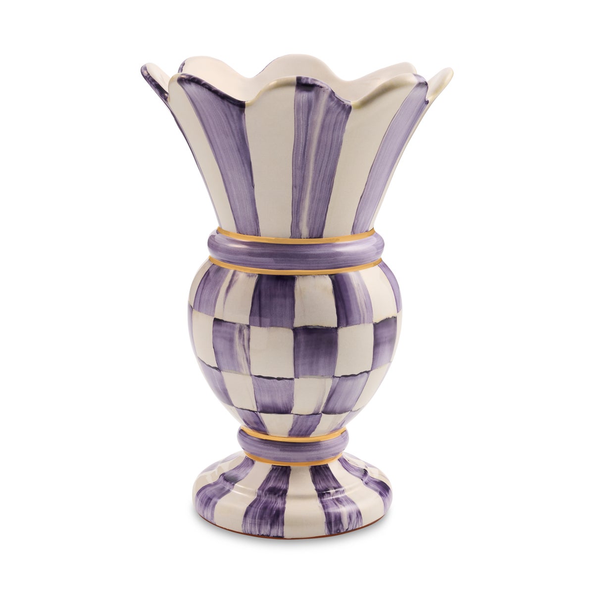 Violet Check Small Great Vase