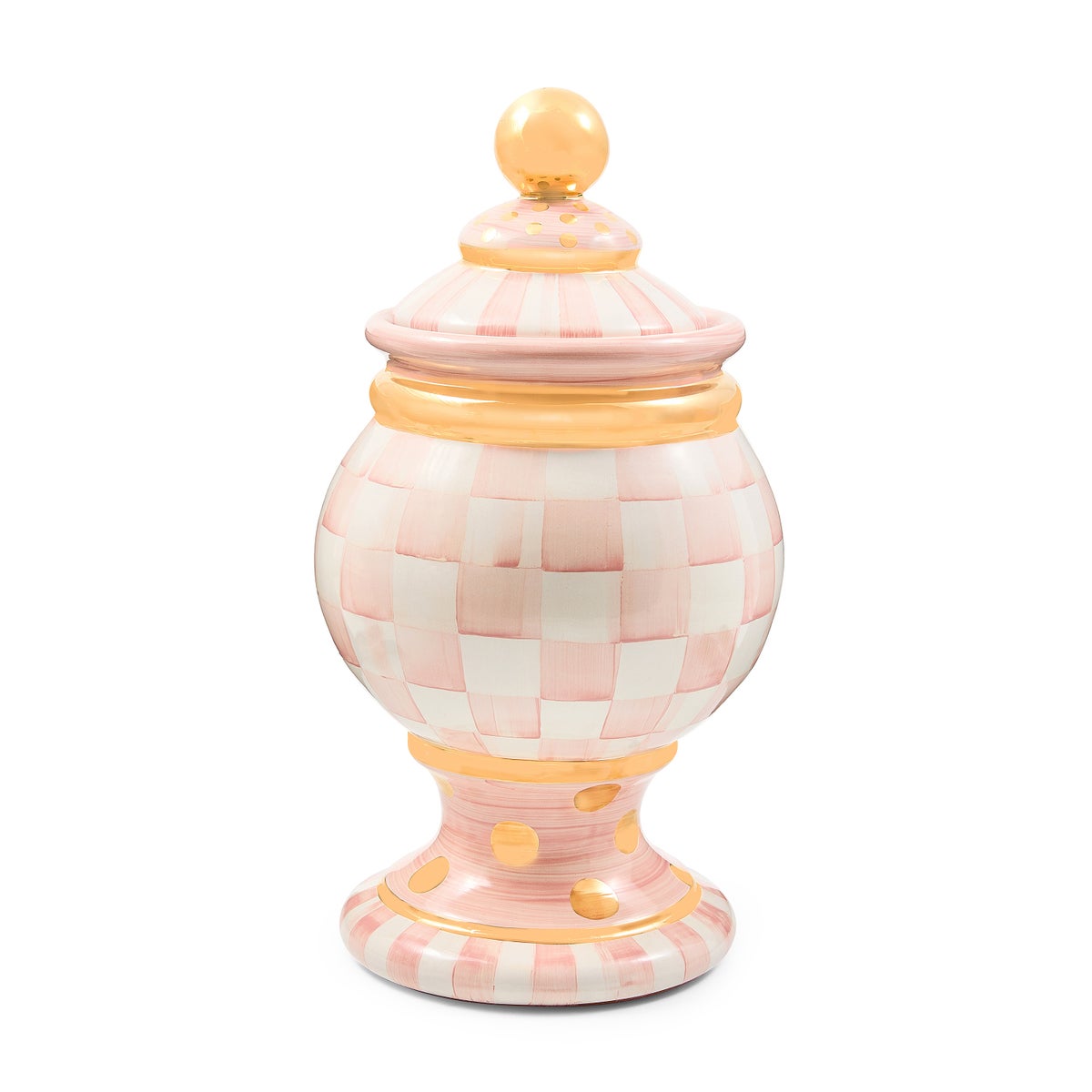 Rosy Check Ceramic Globe Canister