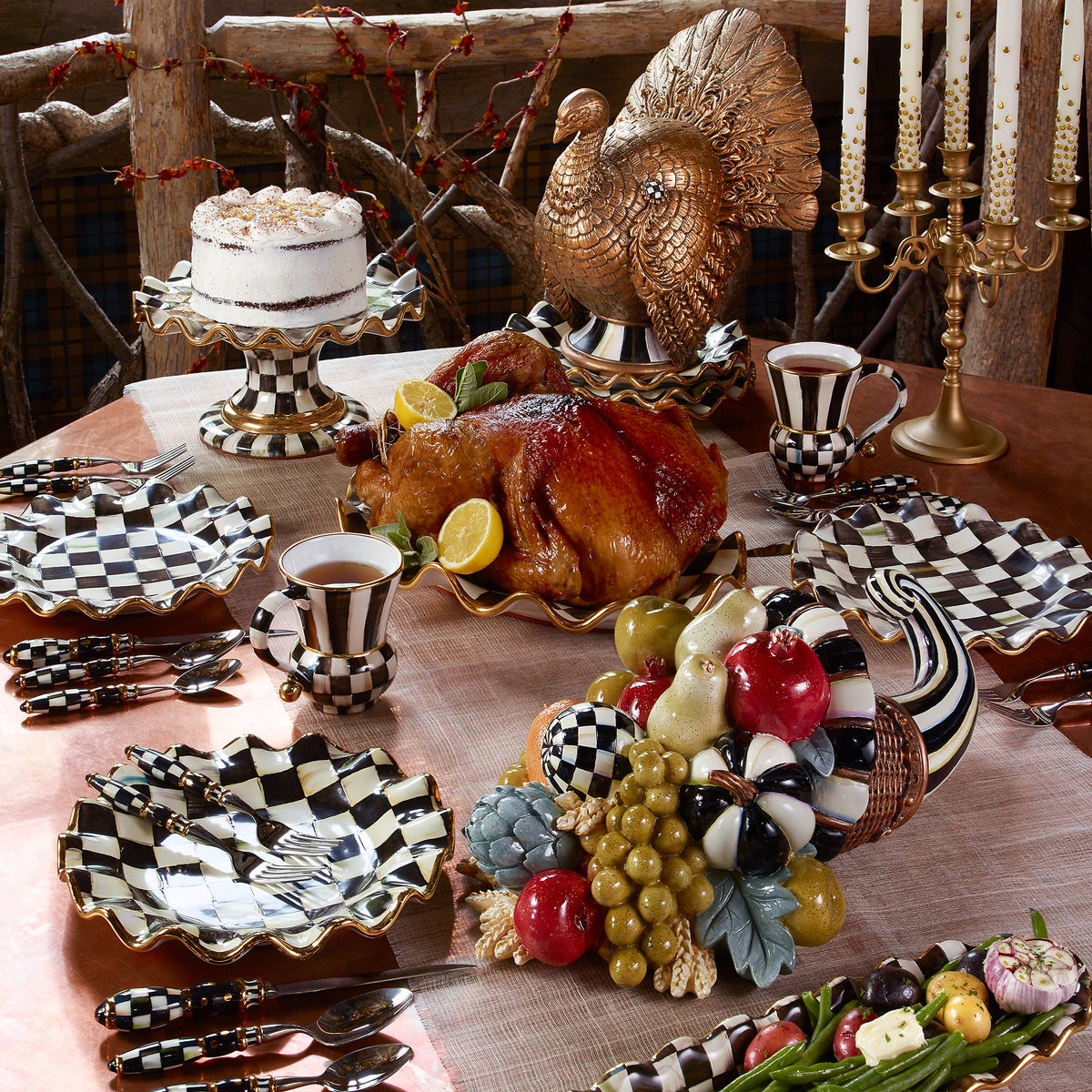 Courtly Check Ceramic Serving Platter - Image 7