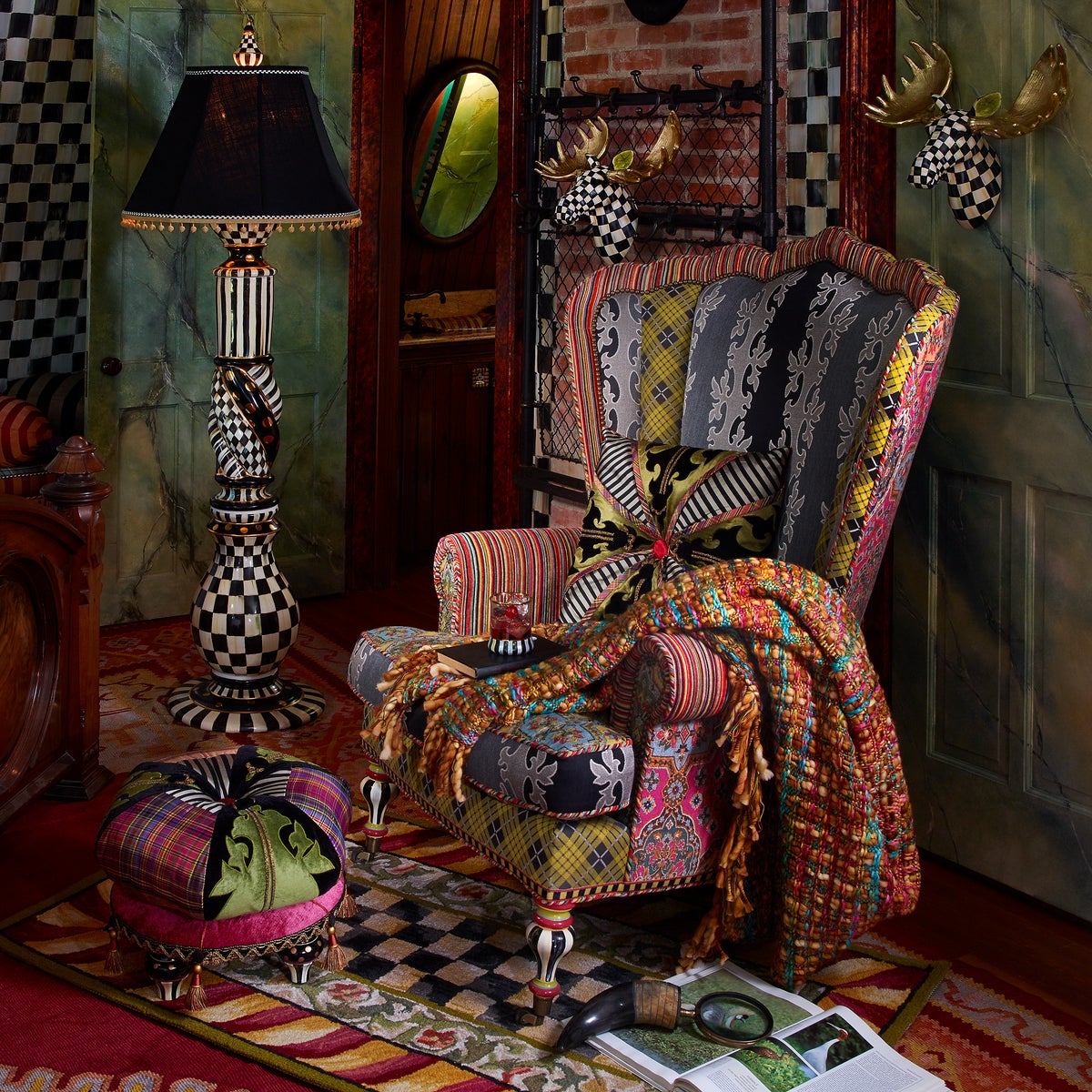 Courtly Check Ceramic Floor Lamp - Image 3
