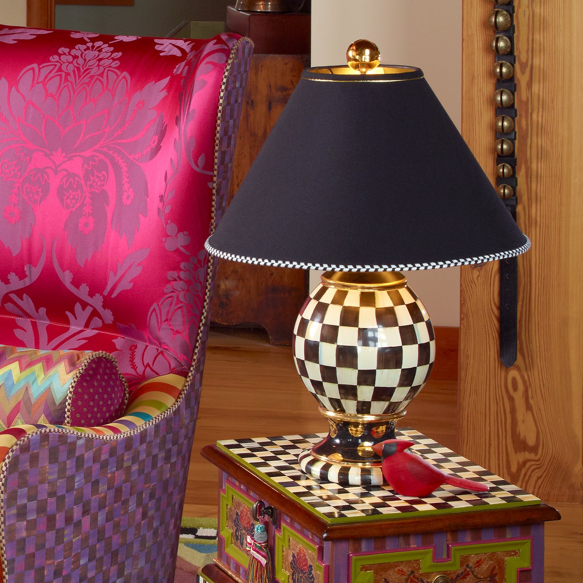 Courtly Check Ceramic Globe Lamp - Image 7