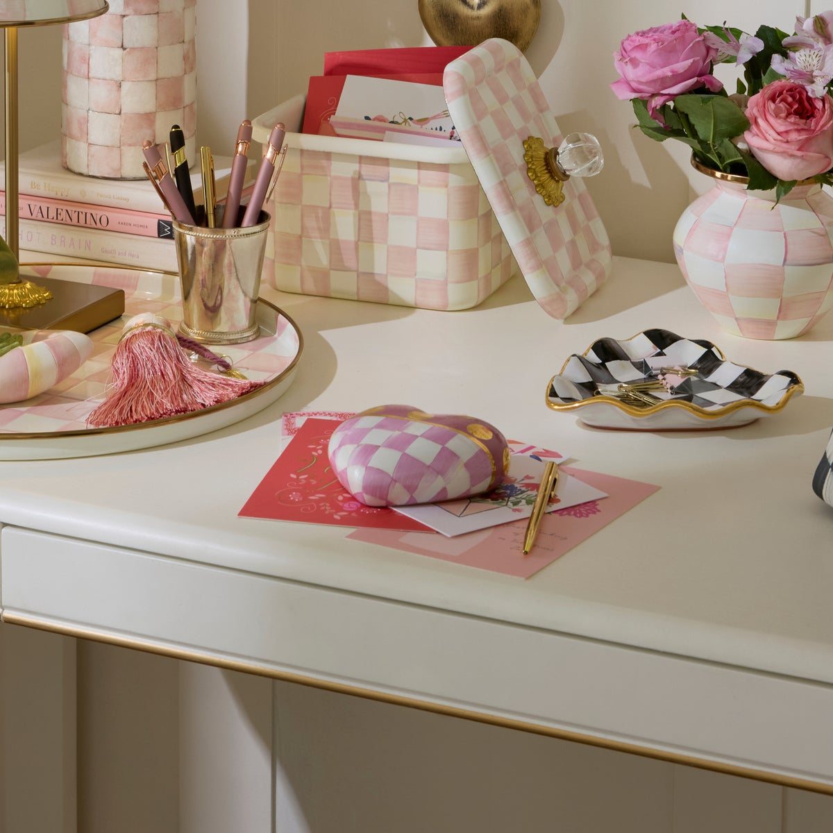 Pink Dotty Heart Ceramic Decor - Image 5