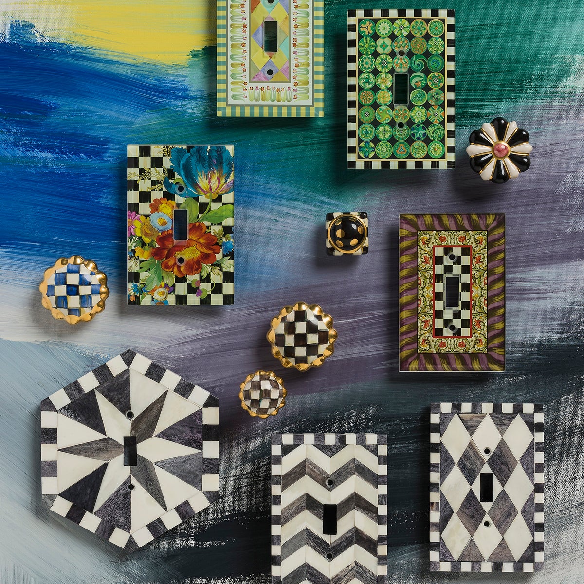 Courtly Check Round Knob - Image 3