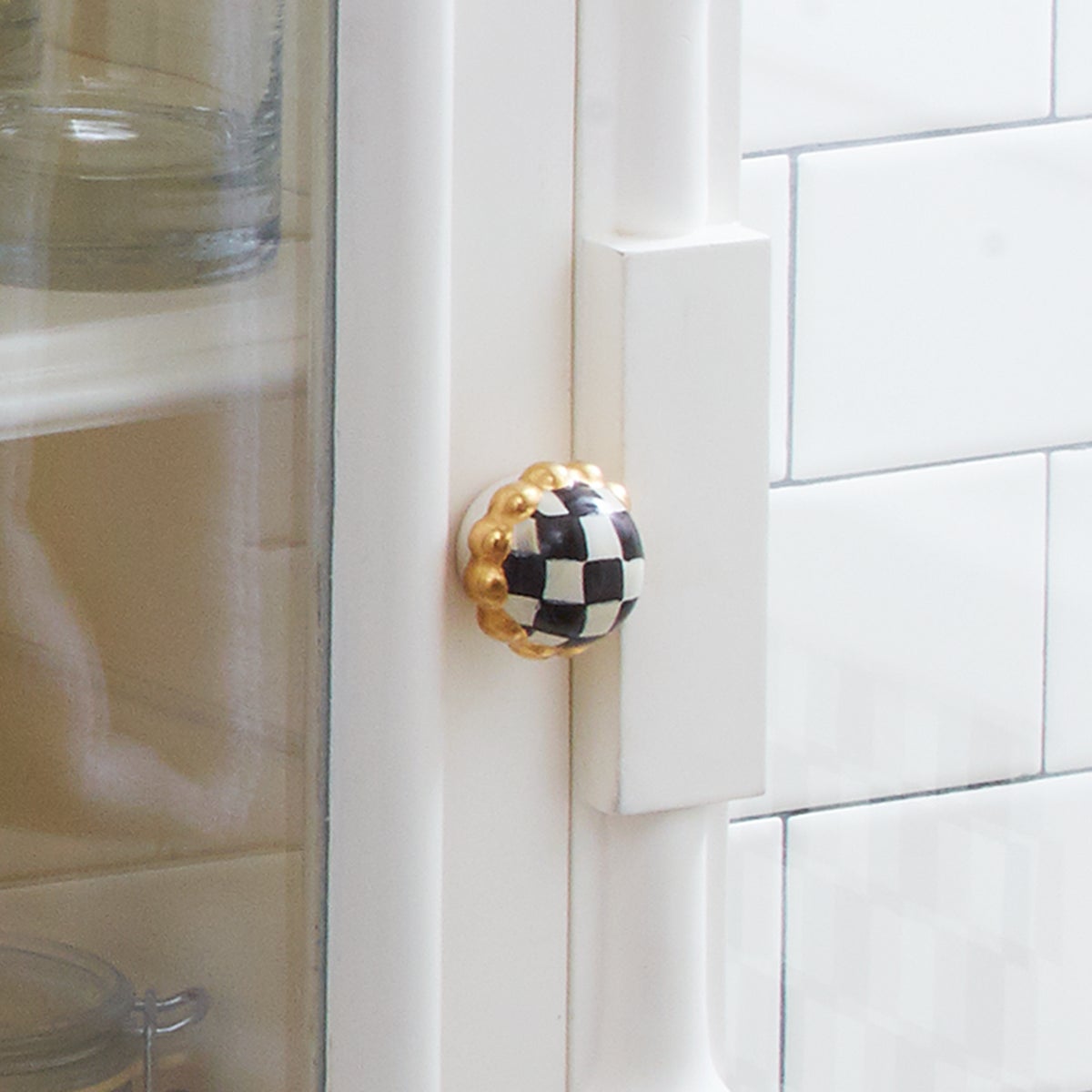 Courtly Check Petit Four Round Knob - Image 3