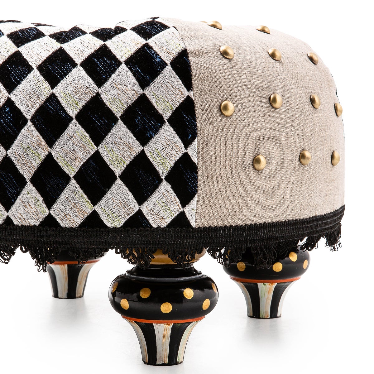 Diamond and Dot Footstool - Image 3