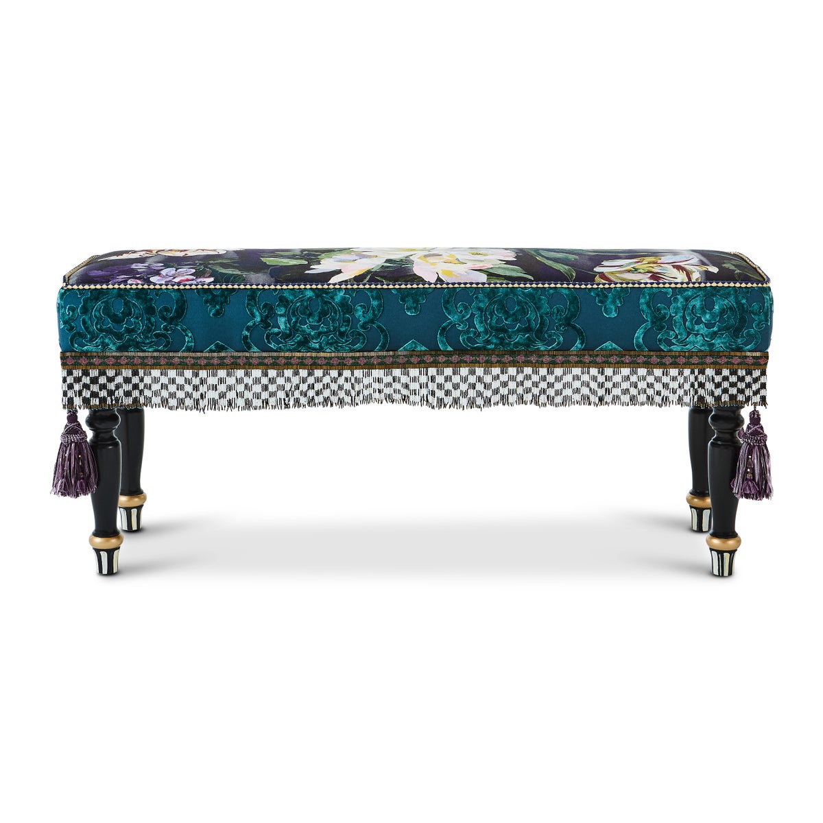 Moonlight Garden Floral Scuttlebutt Bench
