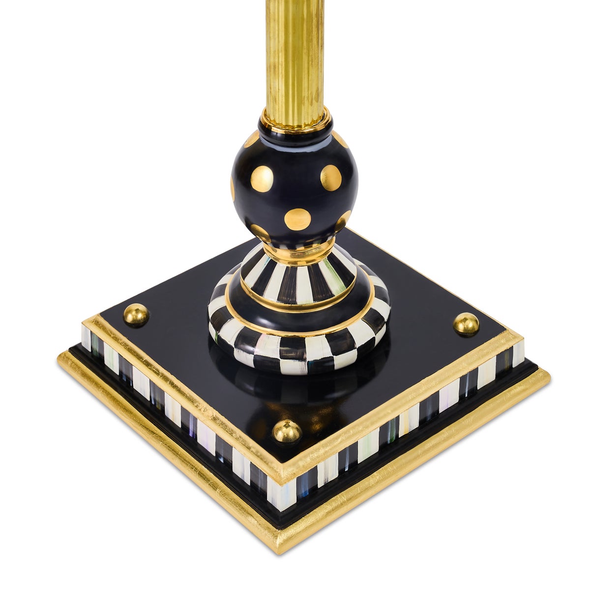 Courtly Brass & Ceramic Accent Table - Image 4