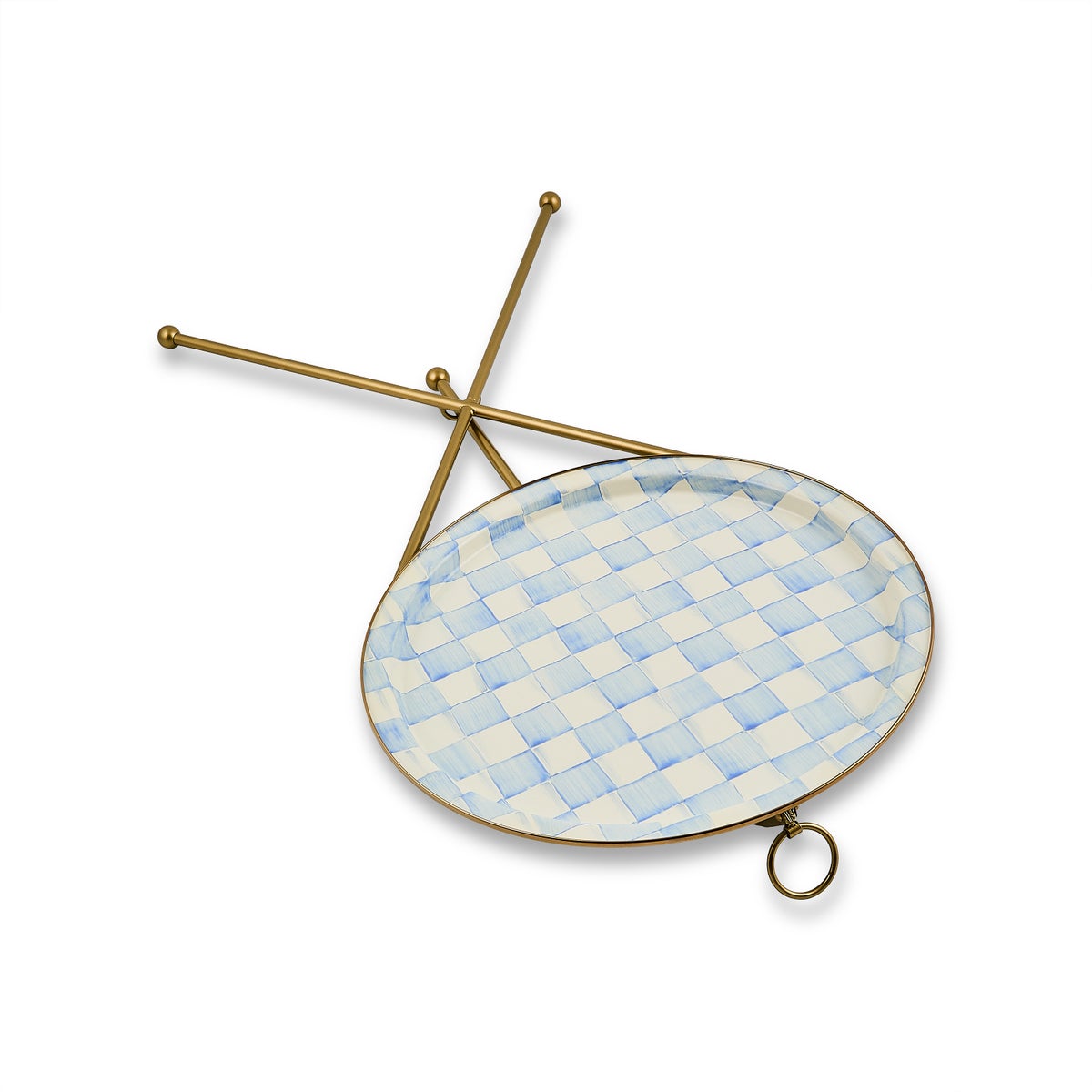 Sky Check Enamel Tilt Accent Table - Image 4