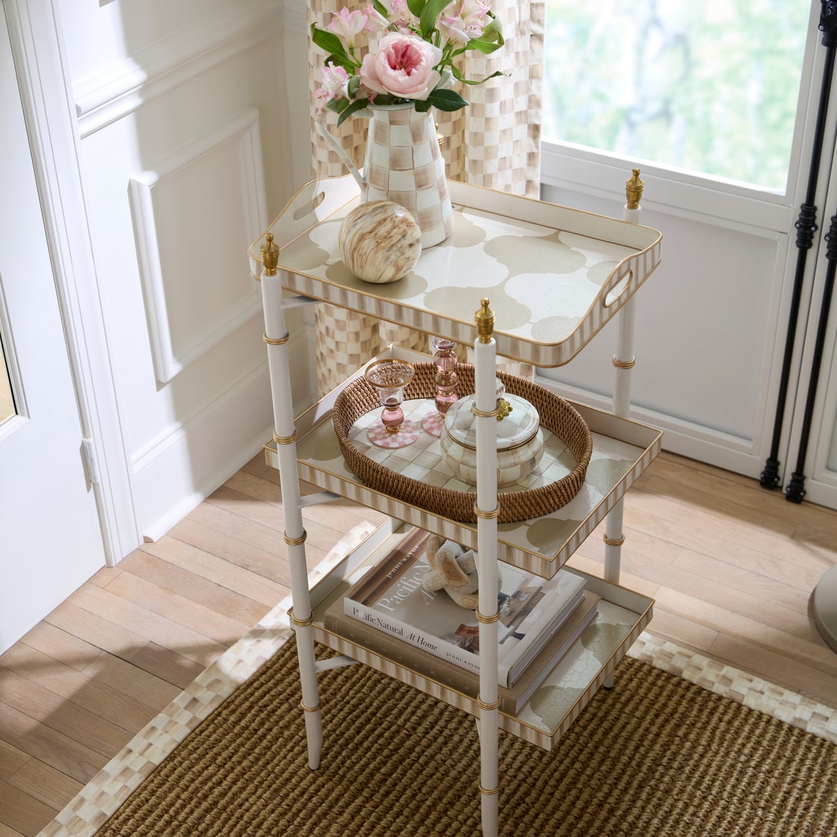 Mocha 3-Tier Tray Table - Image 2