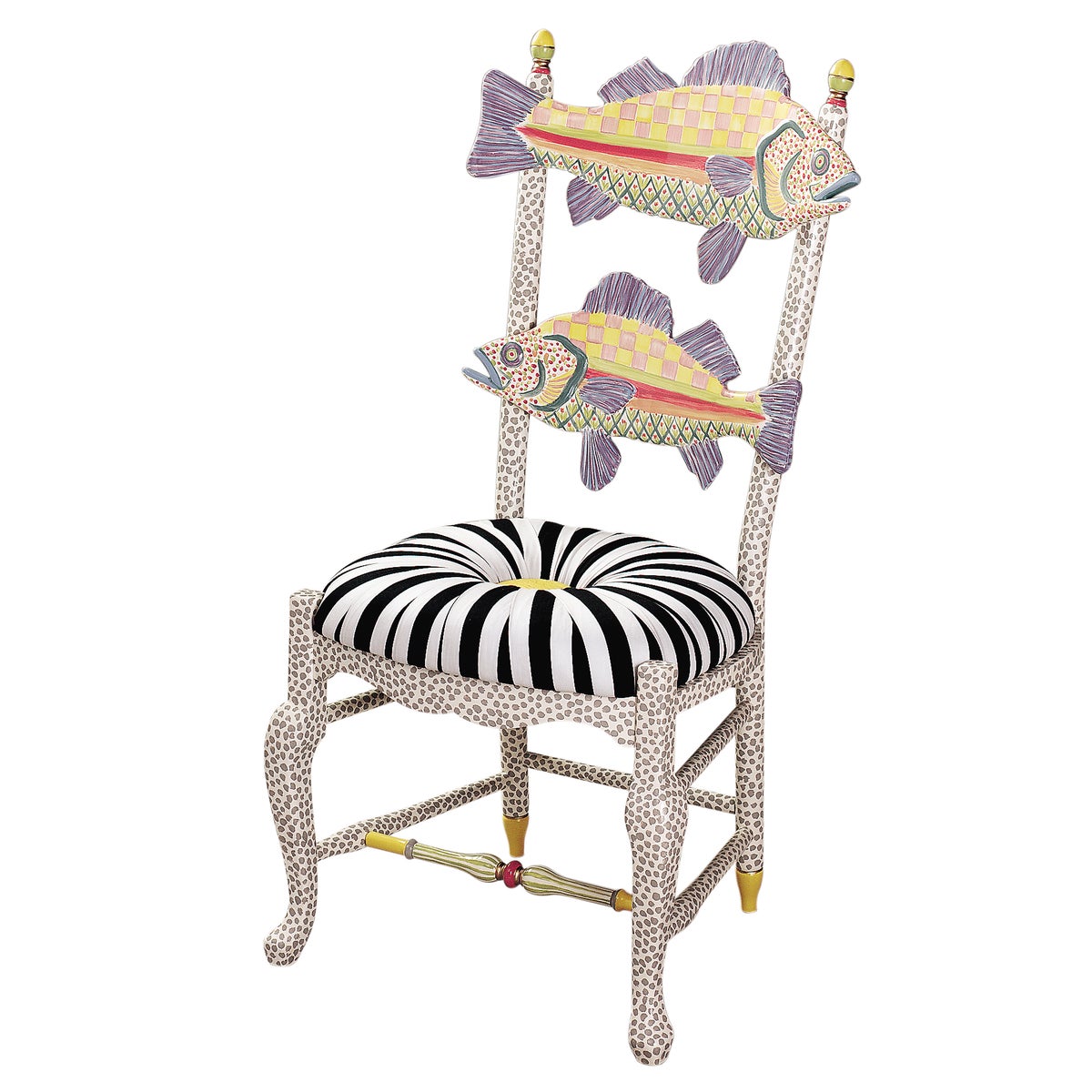 Freckle Fish Chair - Black & White Seat