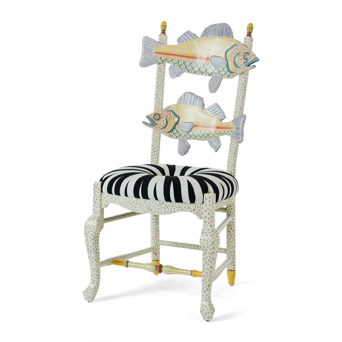 Freckle Fish Chair - Black & White Seat - Image 4