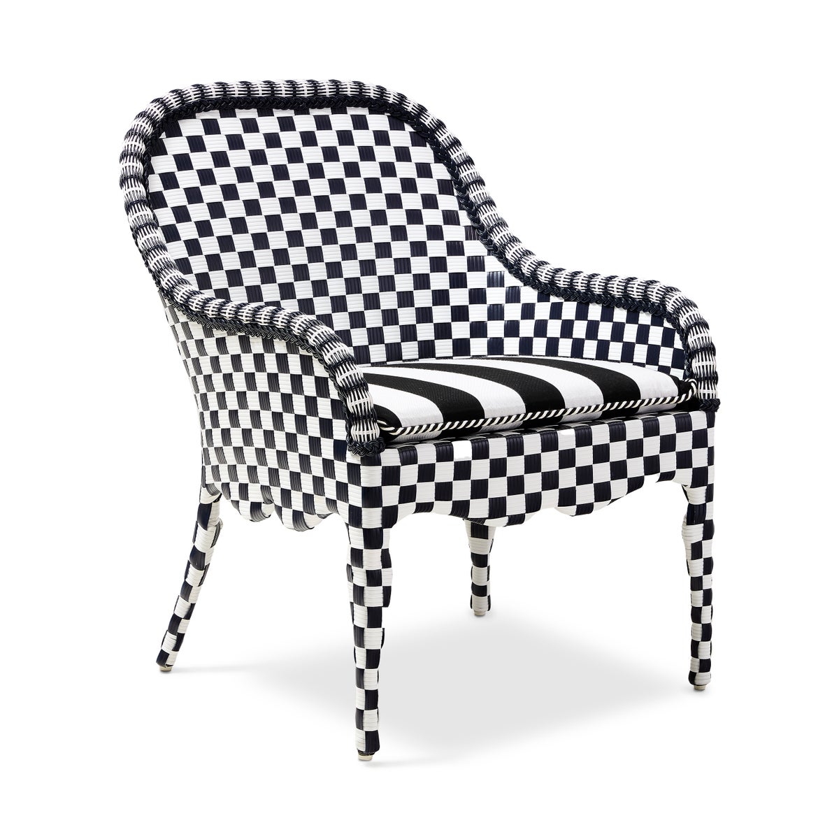 Gambit Check Outdoor Accent Chair - Image 3