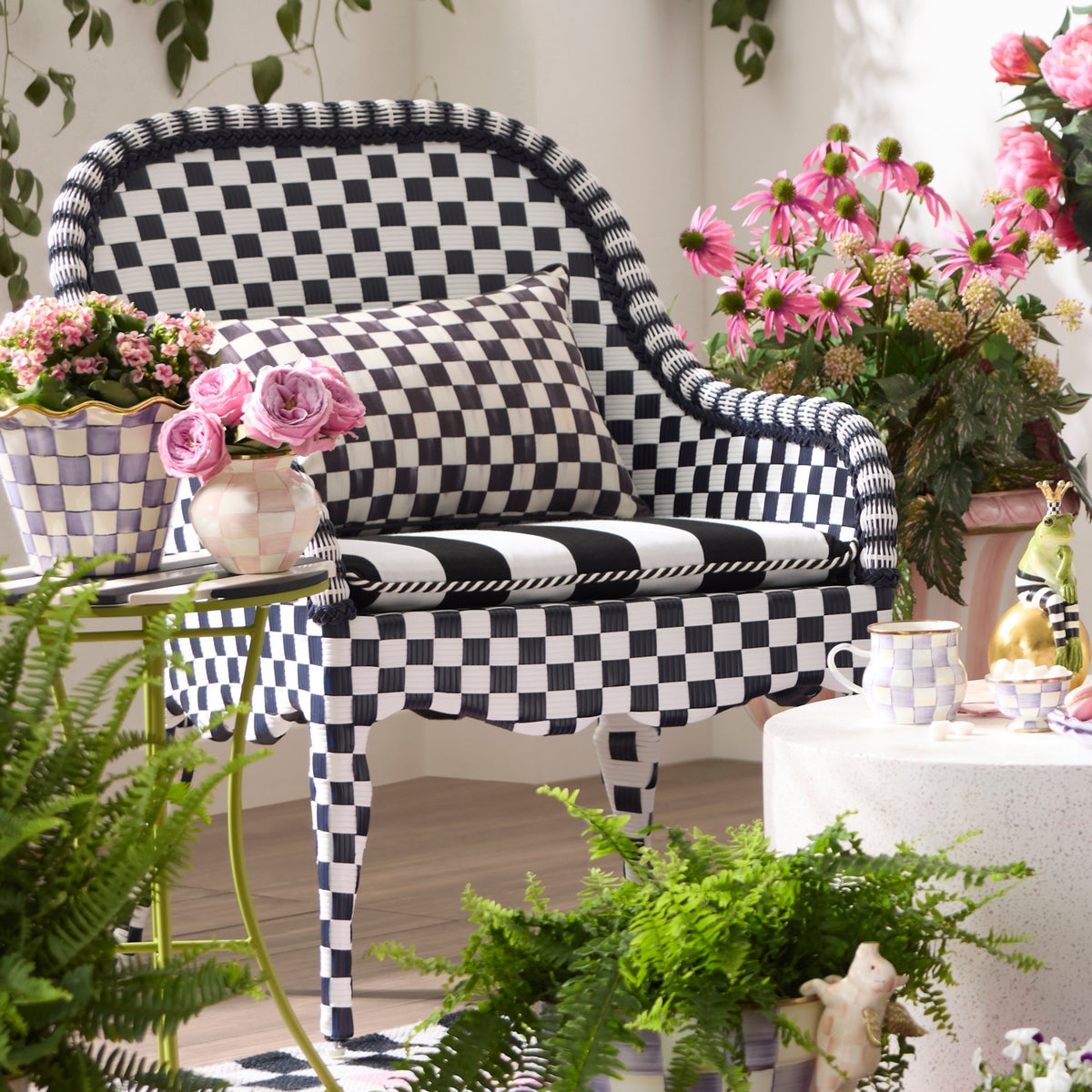 Gambit Check Outdoor Accent Chair - Image 8