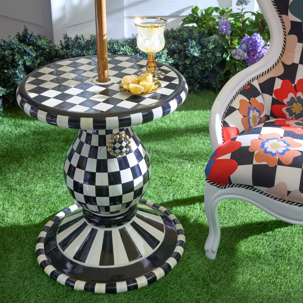 Outdoor Courtly Umbrella Stand Side Table - Image 2