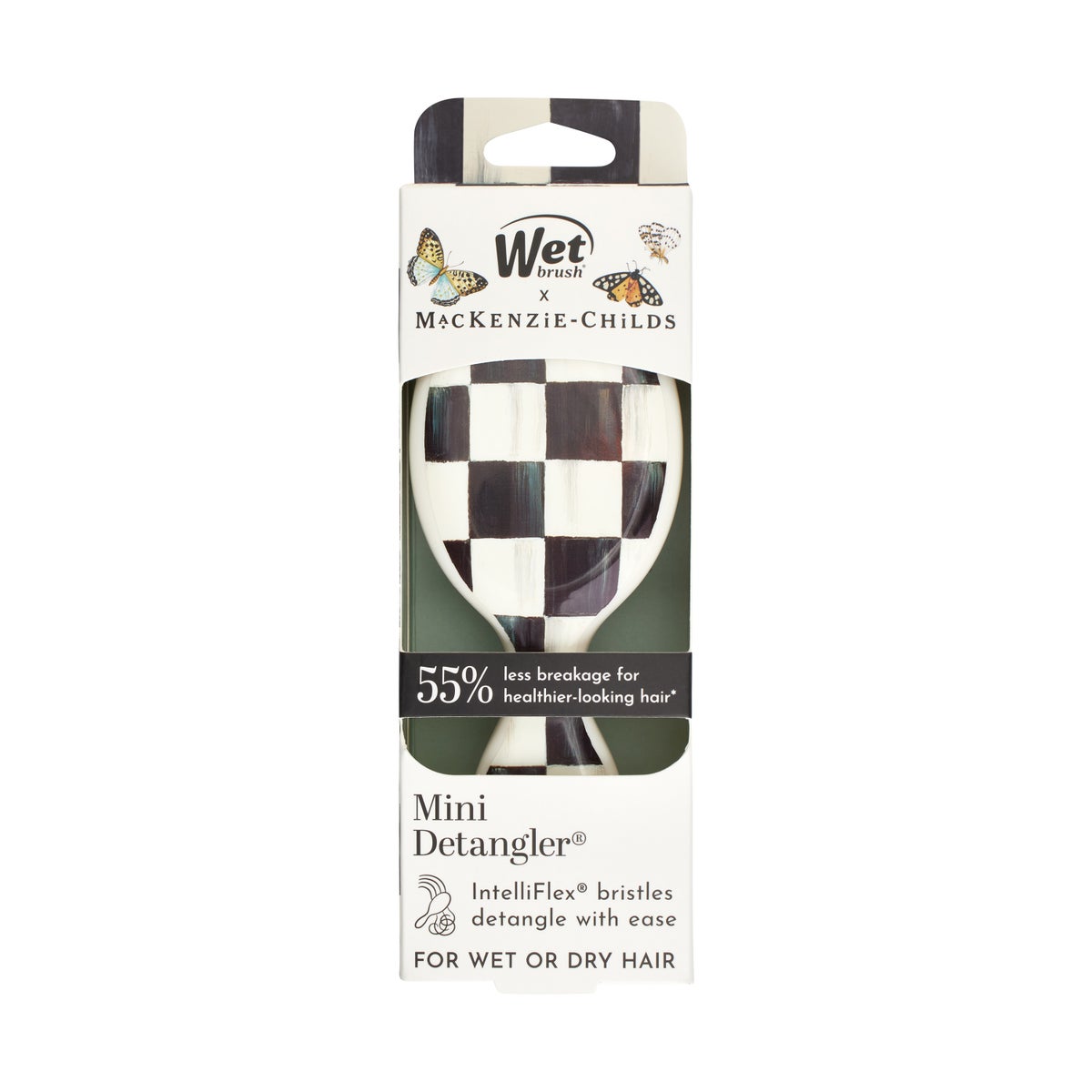 Wet Brush Courtly Check Mini Detangler Brush - Image 3