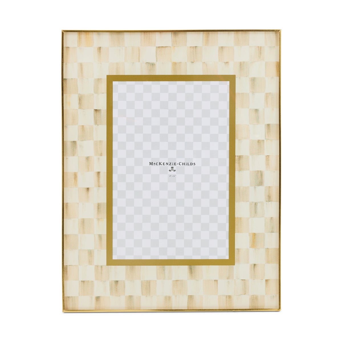 Mocha Check 4" x 6" Glass Frame