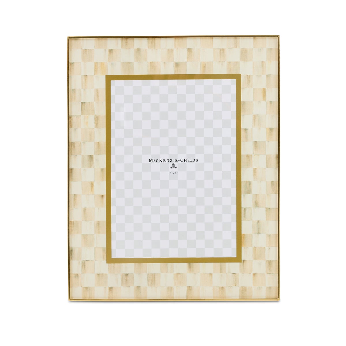 Mocha Check 5" x 7" Glass Frame
