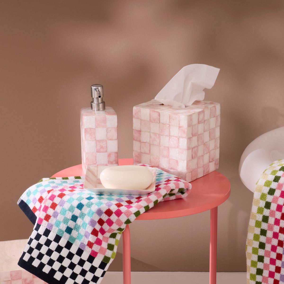 Rosy Check Capiz Soap Dish - Image 2