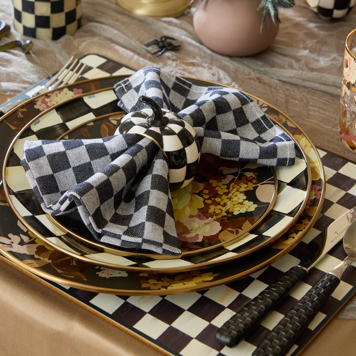 Courtly Checked Cork Back Placemats, Set of 4 - Image 2
