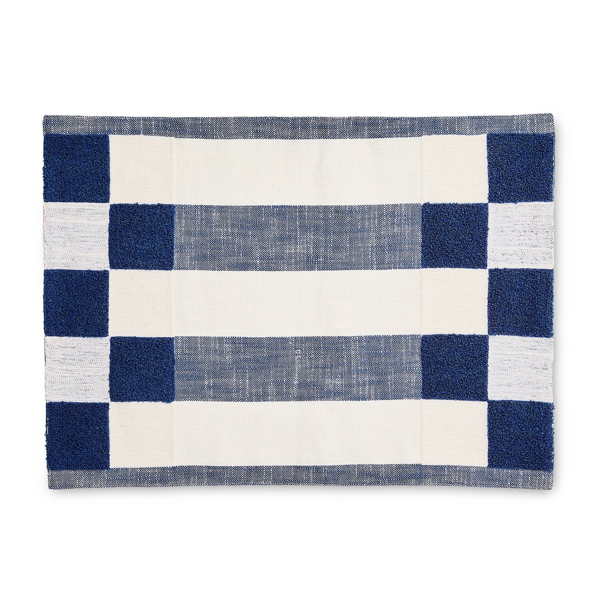 Indigo Checks and Stripes Placemats, Set of 4