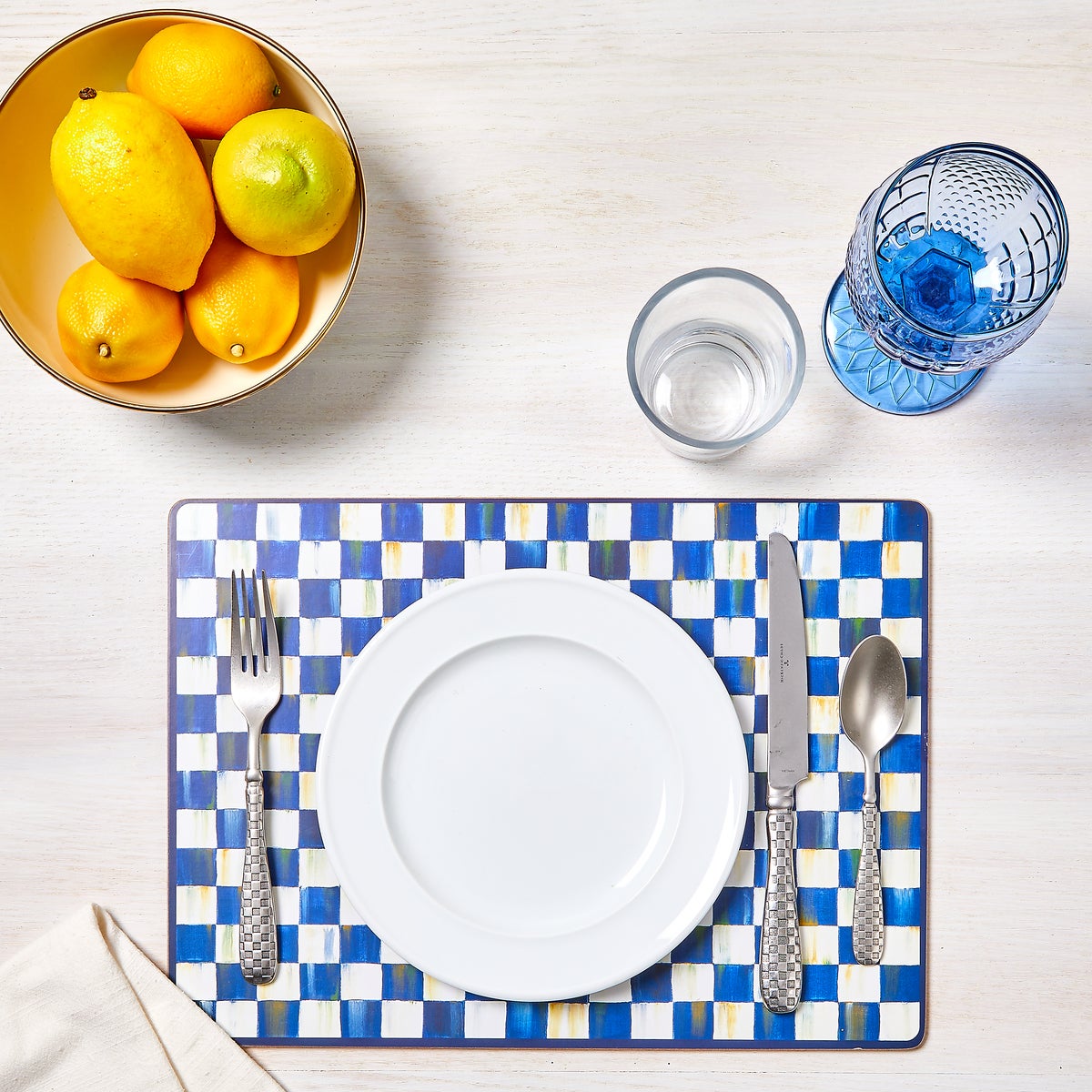 Royal Check Cork Back Placemats, Set of 4 - Image 2