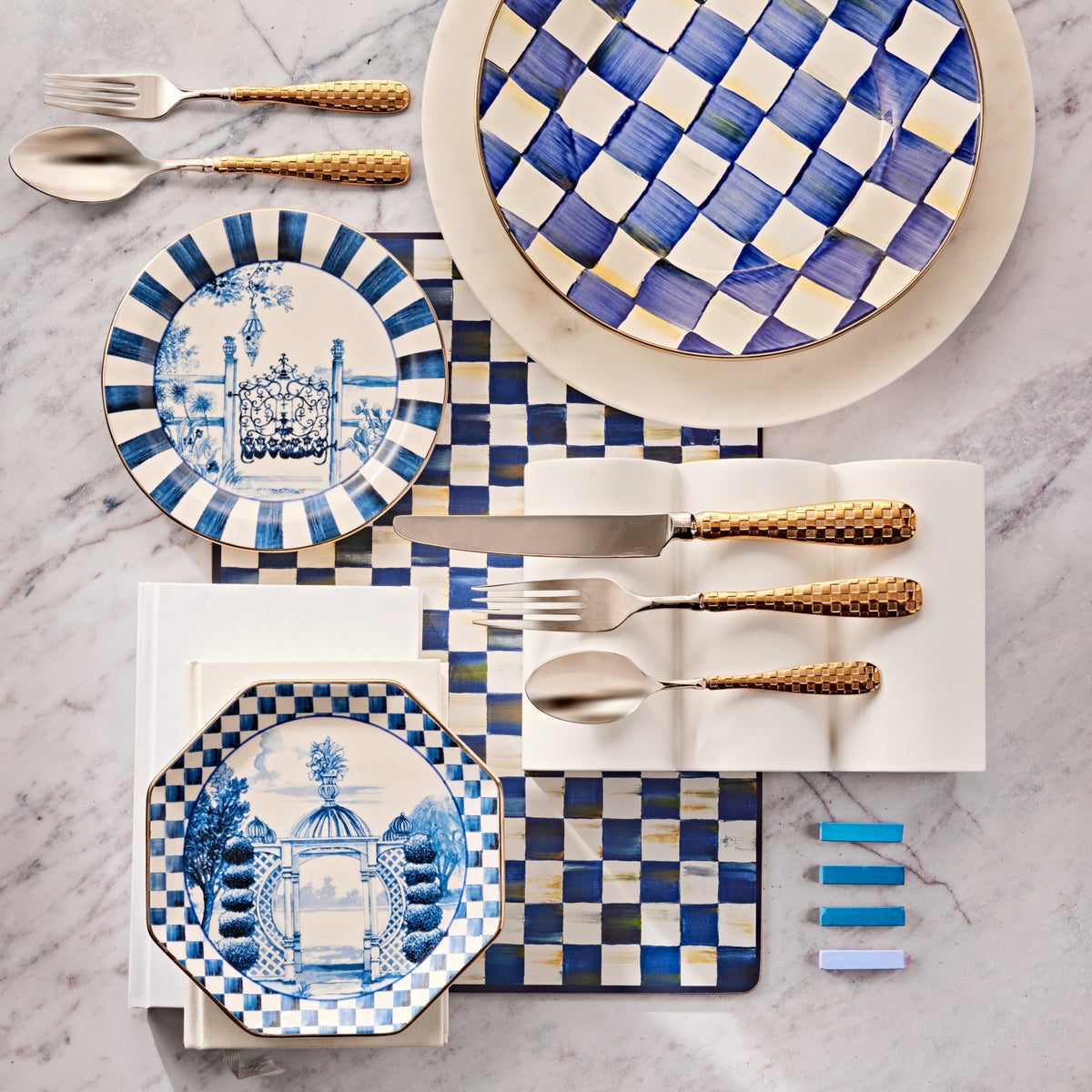 Royal Check Cork Back Placemats, Set of 4 - Image 4
