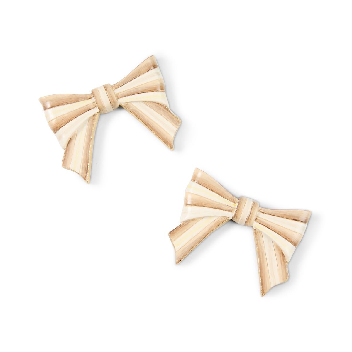 Mocha Bow Magnets, Set of 2