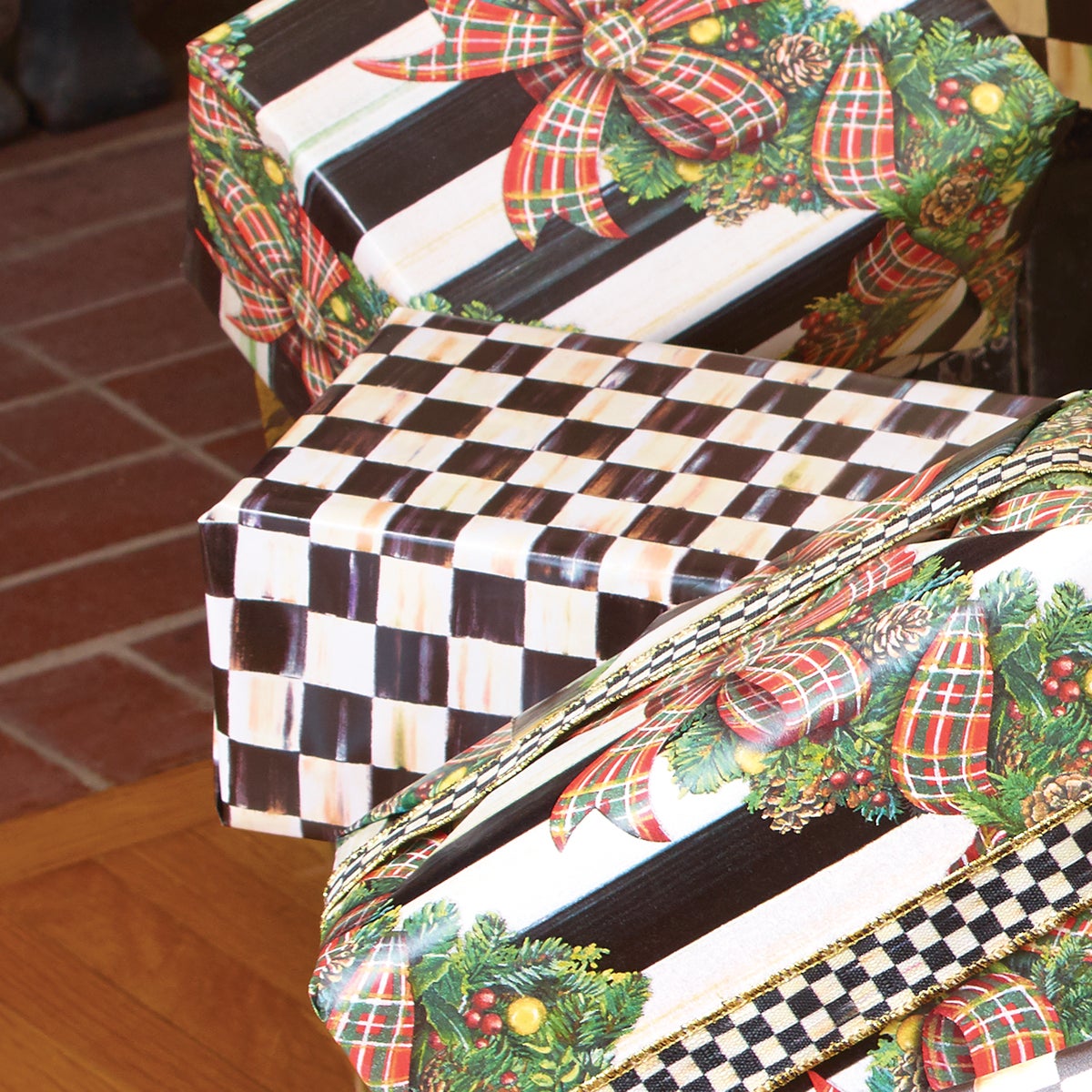 Courtly Check Gift Wrap, Set of 2 - Image 5