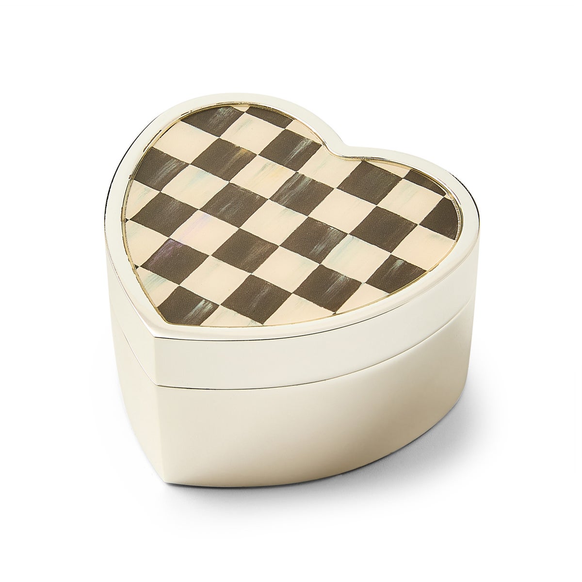 Courtly Check Heart Trinket Box