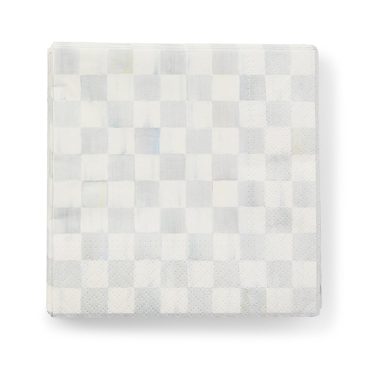 Sterling Check Cocktail Paper Napkins