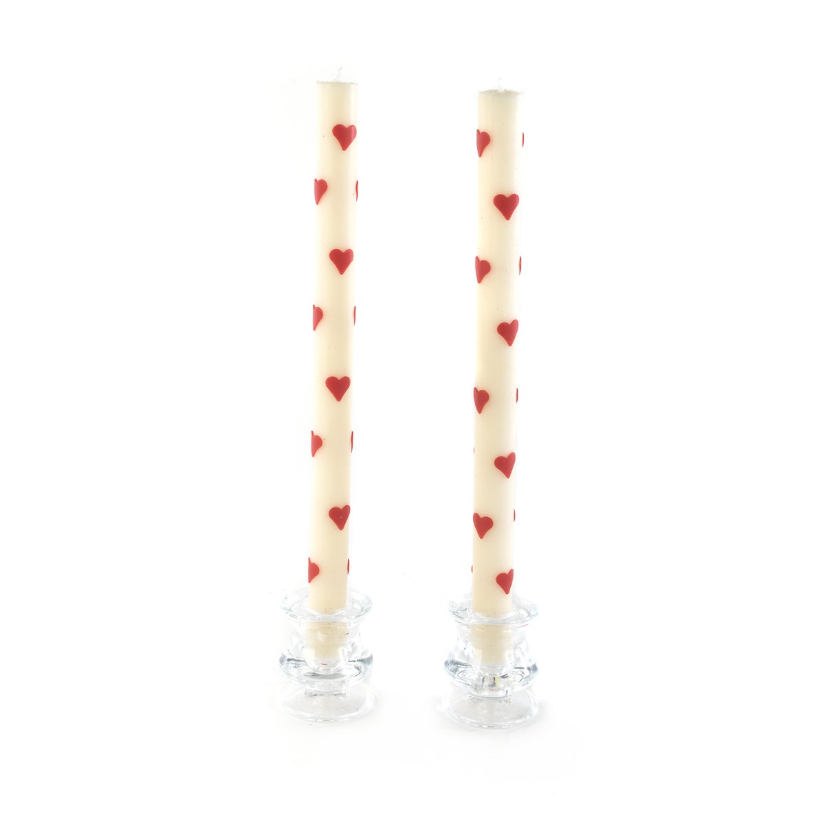 Heart Dinner Candles, Set of 2