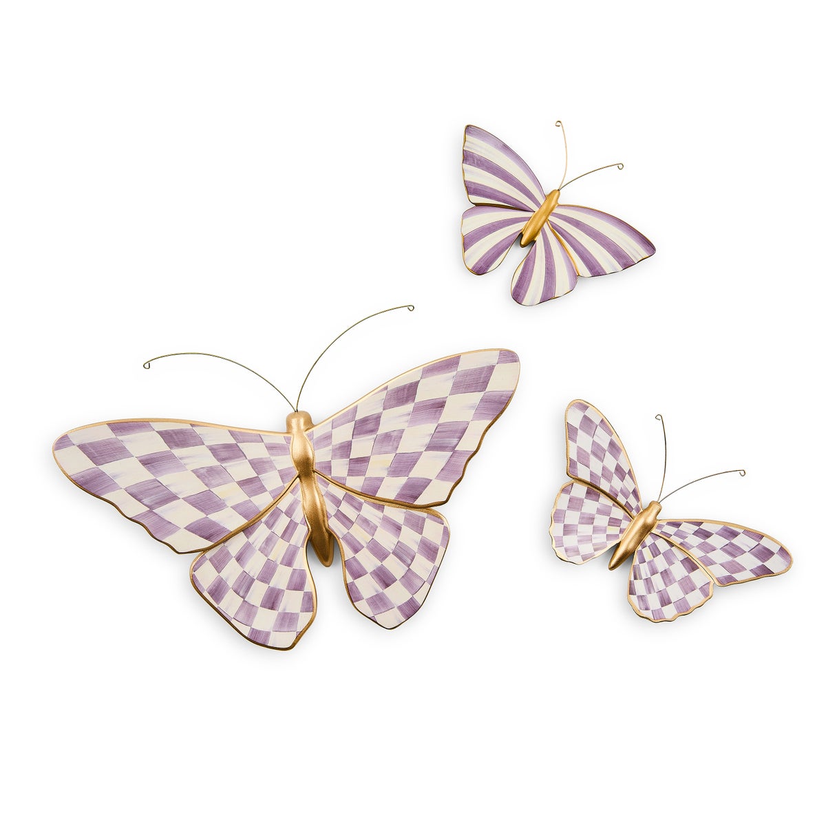 Violet Check Butterfly Wall Decor - Image 4