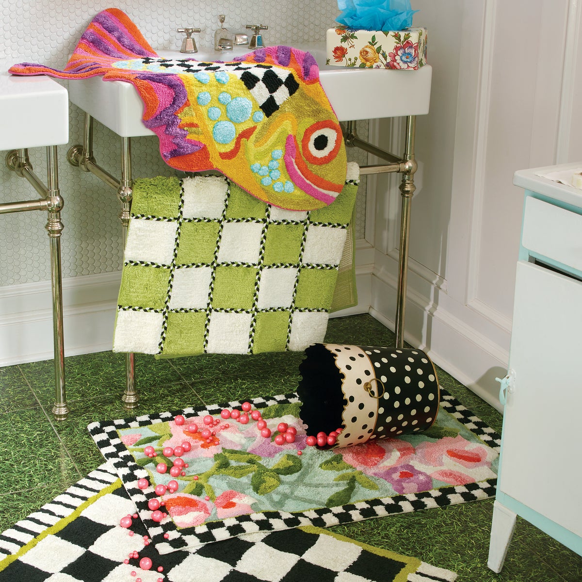 Happy Fish Bath Rug - Image 4