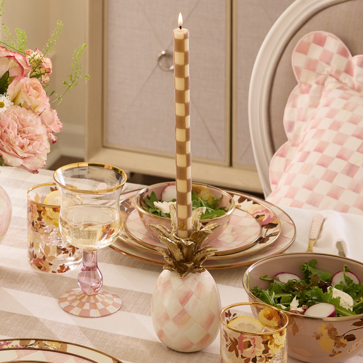 Rosy Pineapple Candle Holder - Image 4