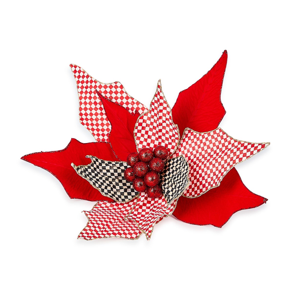 Check It Out Jumbo Poinsettia Clip