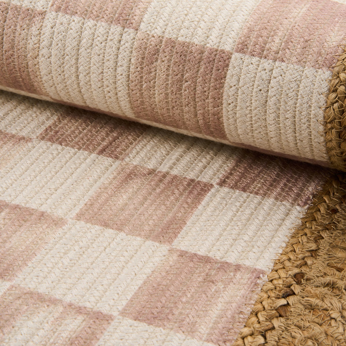 Flax Check with Jute Scallops 2'6" x 7'11" Runner - Image 3