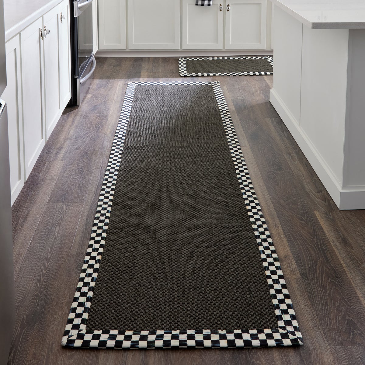 Courtly Check Black Sisal 2'6" x 9' Runner - Image 2