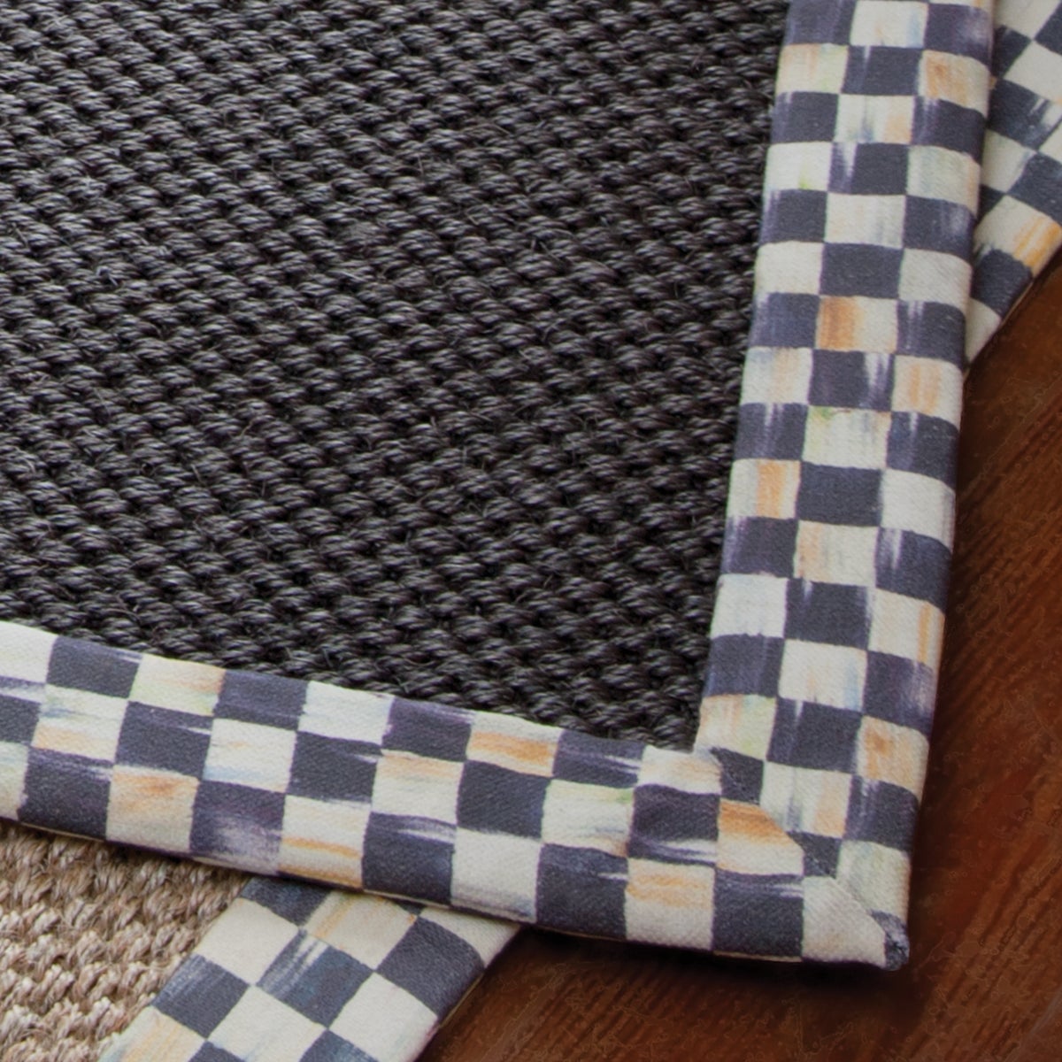 Courtly Check Black Sisal 2'6" x 9' Runner - Image 3