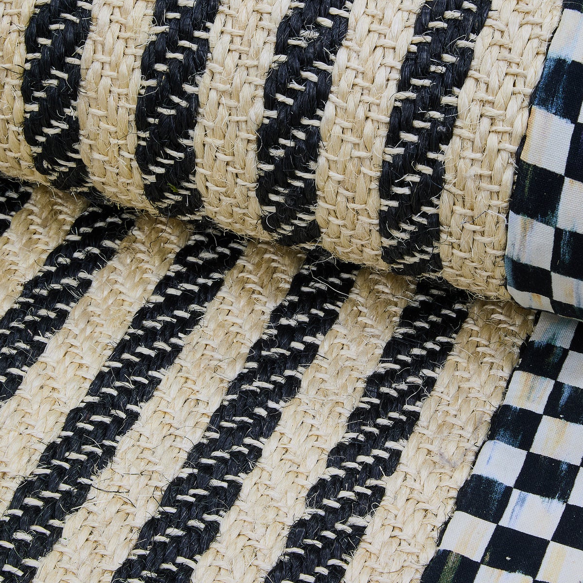 Courtly Check Herringbone Stripe 2' x 3' Sisal Rug - Image 2