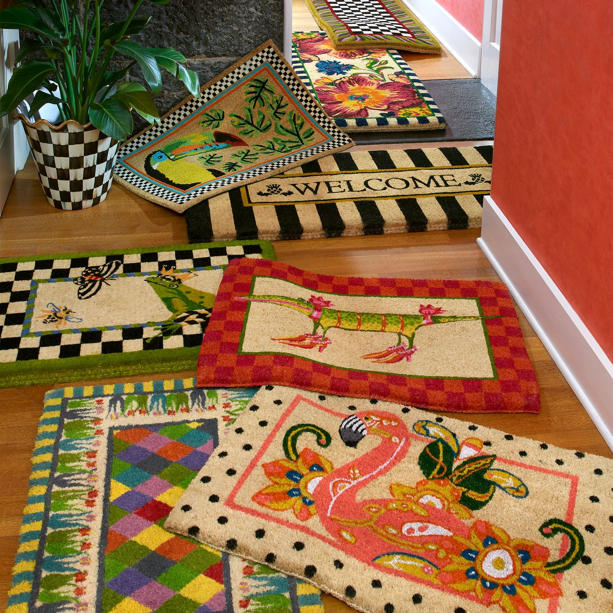 Welcome Awning Stripe Double Door Entrance Mat - Image 6